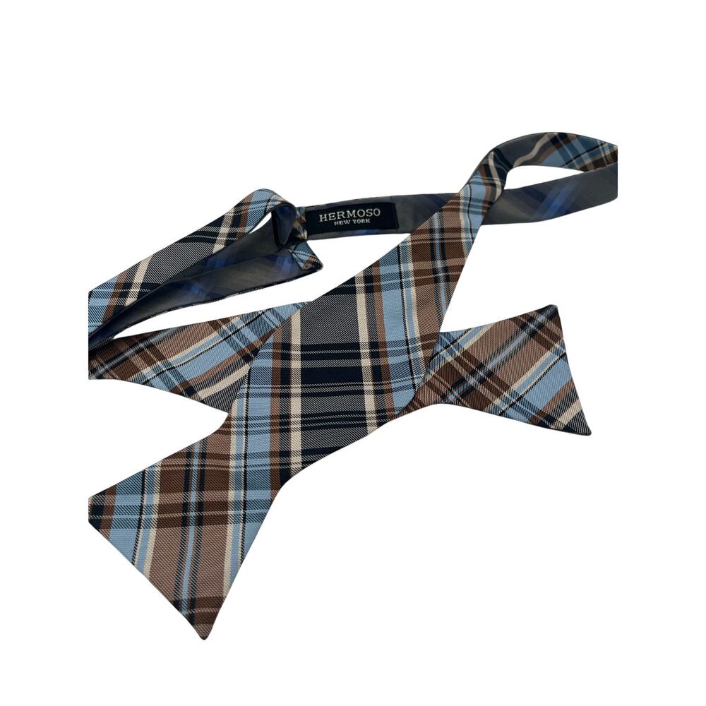 Hermoso Bow Tie Blue Brown Multicolored